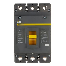 Автоматический выключатель в литом корпусе IEK Karat ВА88-35 3P 125А 35 кА 400 В (SVA30-3-0125)