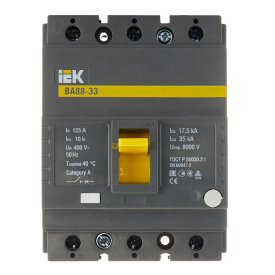 Автоматический выключатель в литом корпусе IEK Karat ВА88-33 3P 125А 35 кА 400 В (SVA20-3-0125)