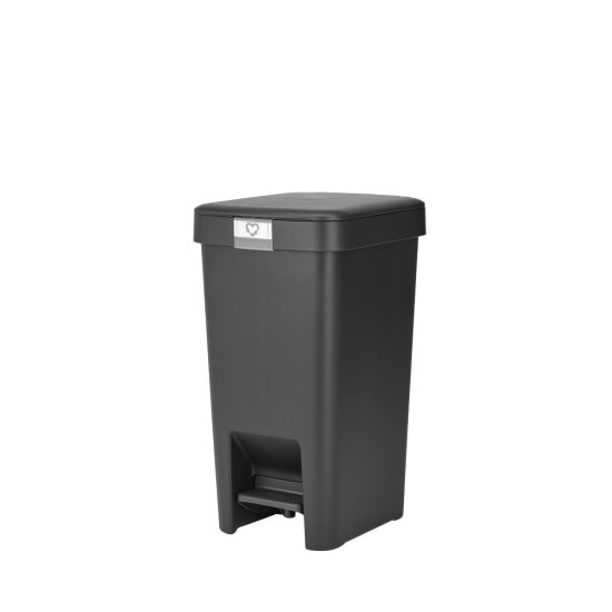 Ведро для мусора Brabantia StepUp с крышкой 10 л пластик темно-серое с педалью