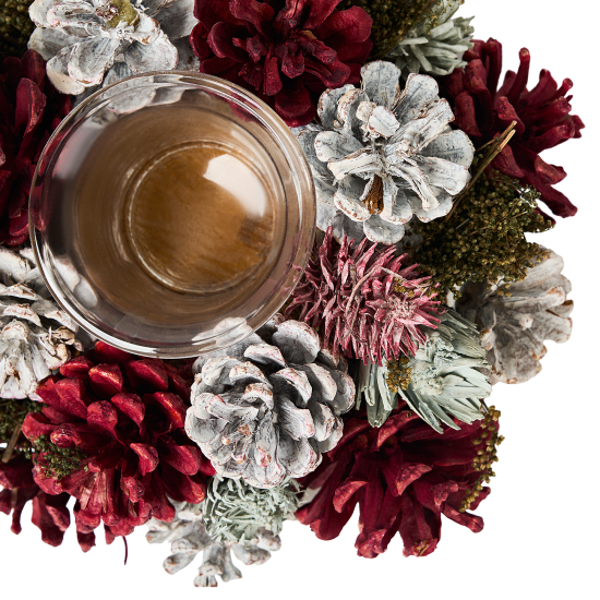 Подсвечник декоративный KREAFORTA Шишки 19 см розовый