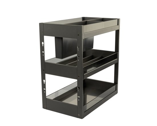 Выдвижная корзина для кухни Firmax 30x45x35 см цвет серый