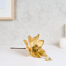 Цветок декоративный KREAFORTA 39 см золотой