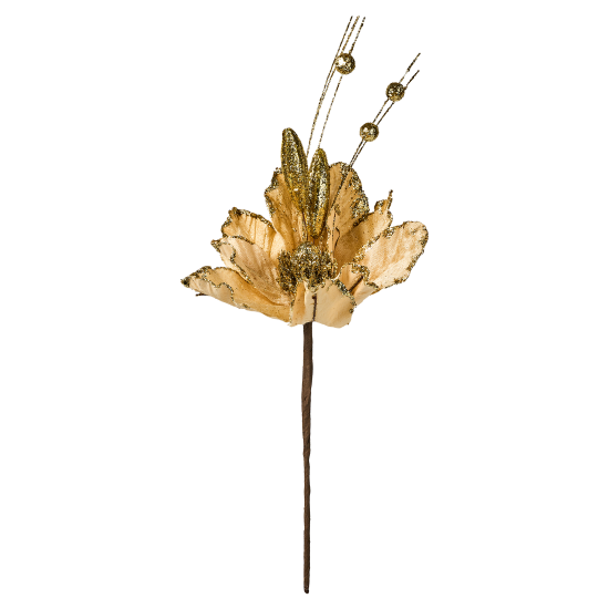 Цветок декоративный KREAFORTA 39 см золотой