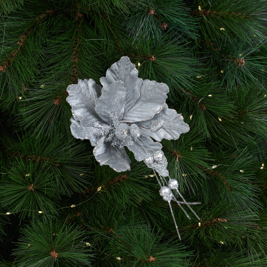 Цветок декоративный KREAFORTA 39 см серый