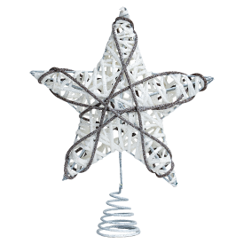 Декоративная макушка KREAFORTA Звезда h25 см белый