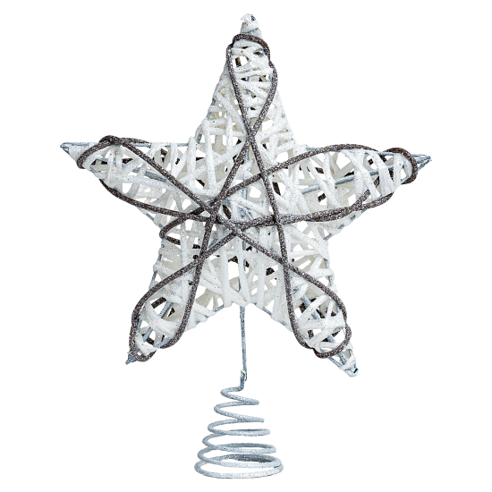 Декоративная макушка KREAFORTA Звезда h25 см белый