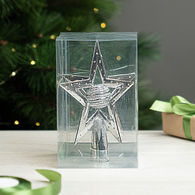 Декоративная макушка KREAFORTA Звезда h19 см серый