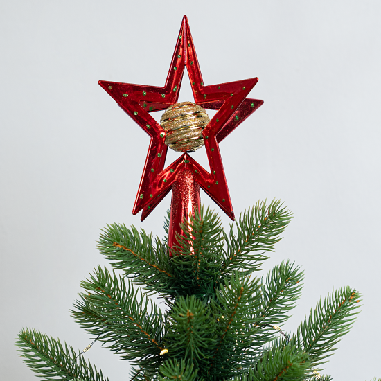Декоративная макушка KREAFORTA Звезда h19 см красный