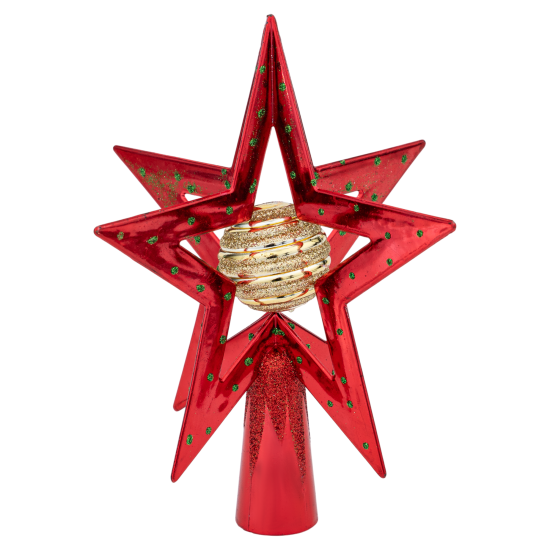 Декоративная макушка KREAFORTA Звезда h19 см красный