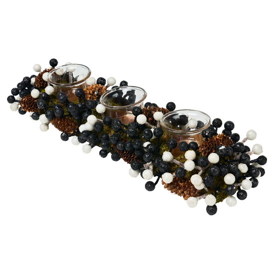 Подсвечник декоративный KREAFORTA Ягоды 44 см черный