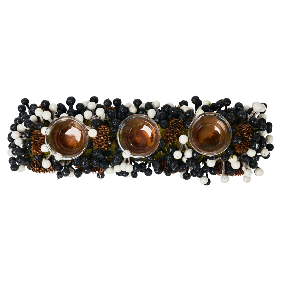 Подсвечник декоративный KREAFORTA Ягоды 44 см черный