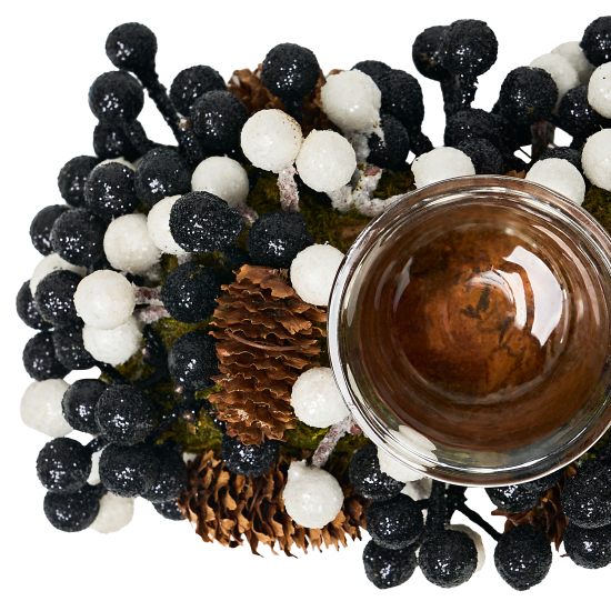 Подсвечник декоративный KREAFORTA Ягоды 44 см черный