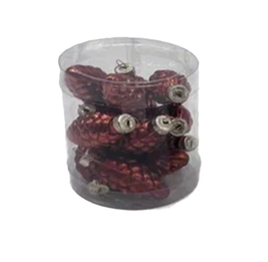 Набор елочных игрушек Шишки 7x8.2 см коричневый 12 шт.