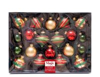 Набор елочных игрушек Классика 6.5x24 см разноцветный 20 шт.