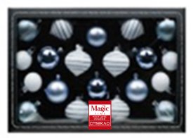 Набор елочных игрушек Зимнее утро 6.5x24 см разноцветный 20 шт.