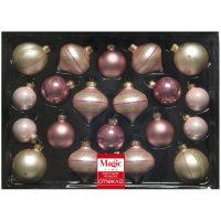 Набор елочных игрушек 6.5x24 см золотой 20 шт.