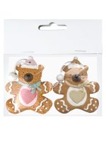 Набор елочных игрушек «Мишка», 6.5 см, полирезина, цвет разноцветный