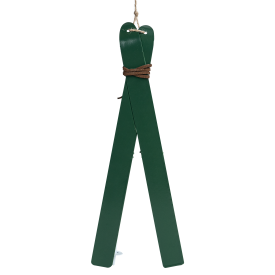 Украшение декоративное подвесное KREAFORTA Лыжи 23 см зеленый