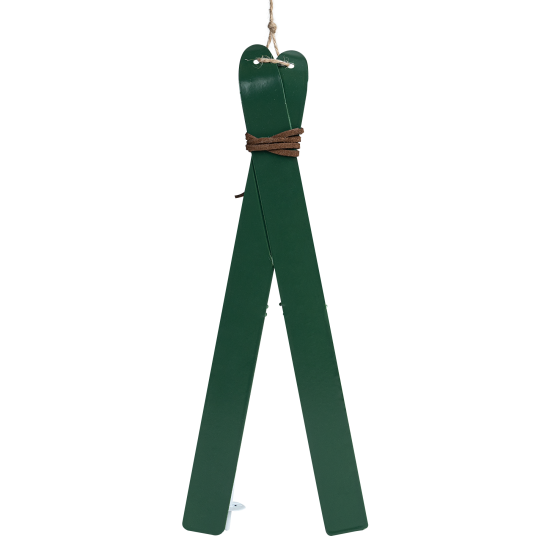 Украшение декоративное подвесное KREAFORTA Лыжи 23 см зеленый