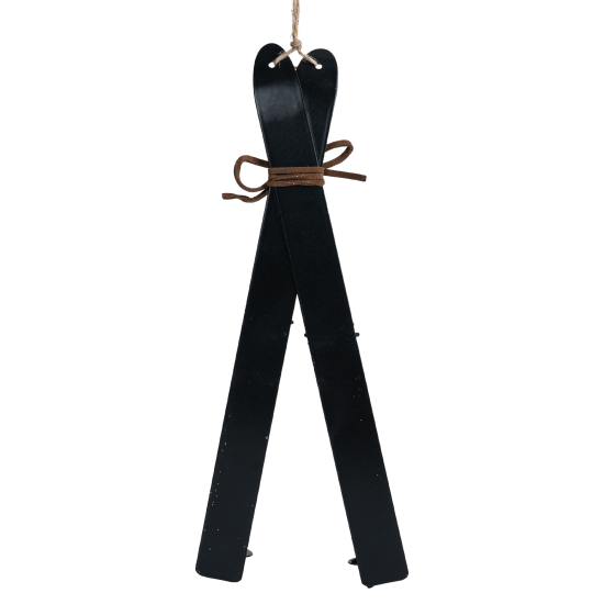 Украшение декоративное подвесное KREAFORTA Лыжи 23 см черный
