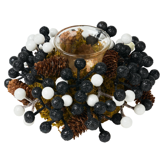 Подсвечник декоративный KREAFORTA Ягоды 18 см черный