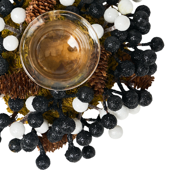 Подсвечник декоративный KREAFORTA Ягоды 18 см черный