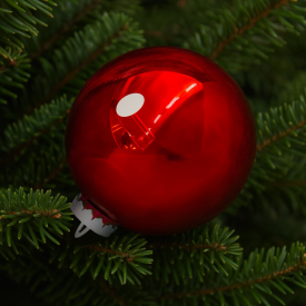 Елочный шар ø20 см пластик красный