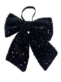 Новогоднее украшение Бант 20 см полиэстер черный