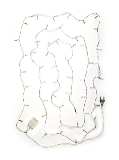 Электрогирлянда комнатная Нить 5 м 50 ламп теплый белый свет 8 режимов работы прозрачный кабель