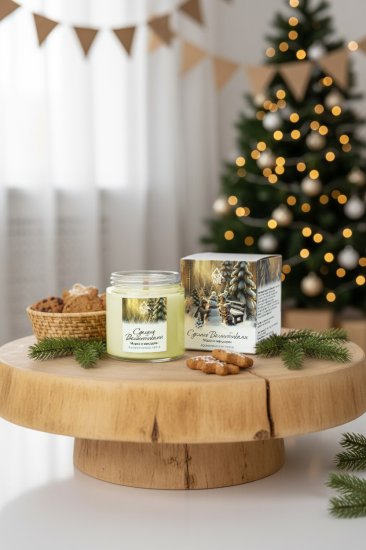 Ароматическая свеча Arida Home Мороз и мандарин 6.8 см цвет разноцветный