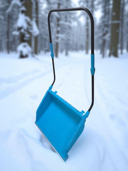 Скрепер для снега Инструм-агро Snowland 78 см пластик/сталь с ручкой