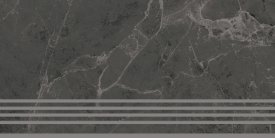 Ступенька с прямыми краями Kerama Marazzi Лоди 29.5x59.5 см керамогранит цвет черный