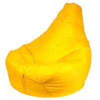 Кресло-мешок Груша 120x80 см полиэстер цвет желтый