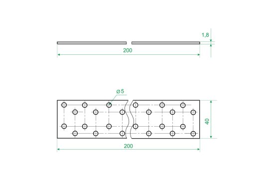 Пластина крепежная 40х200х1,8