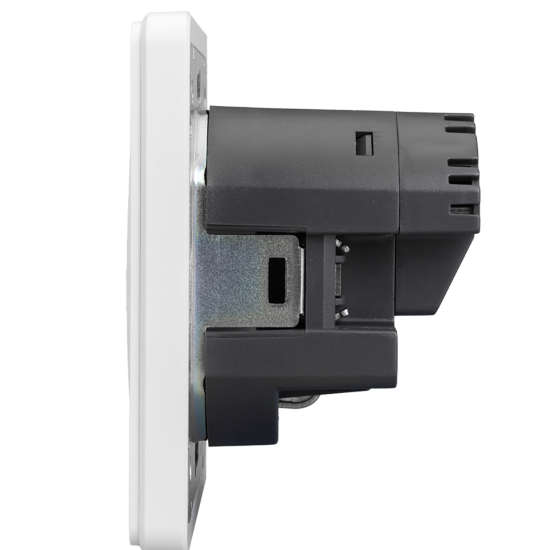 Розетка встраиваемая Kranz Round с заземлением со шторками USB A-C цвет перламутр