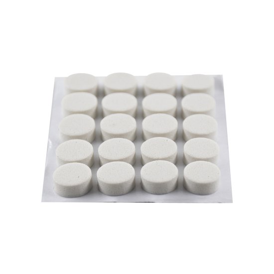 Накладки антиударные KONSENSA 10 мм круглые ПВХ цвет белый 20 шт.