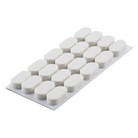 Накладки антиударные KONSENSA 8x16 мм прямоугольные ПВХ цвет белый 20 шт.