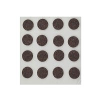 Накладка на мебельные ножки KONSENSA 16 мм круглые фетр цвет коричневый 16 шт.