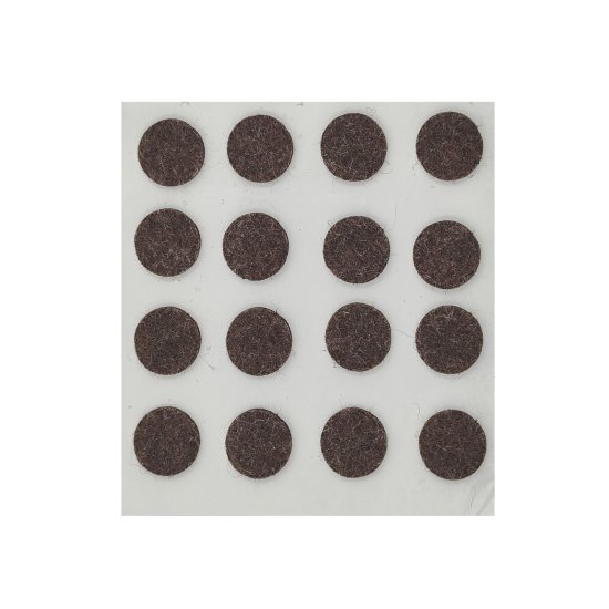 Накладка на мебельные ножки KONSENSA 16 мм круглые фетр цвет коричневый 16 шт.