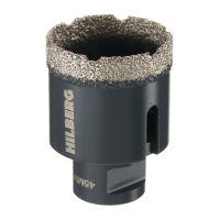 Коронка алмазная Hilberg Super Hard по керамограниту d45 мм для УШМ (HH645)