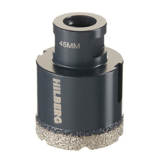 Коронка алмазная Hilberg Super Hard по керамограниту d45 мм для УШМ (HH645)