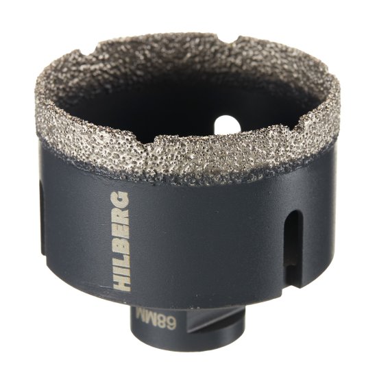 Коронка алмазная Hilberg Super Hard по керамограниту d68 мм для УШМ (HH668)