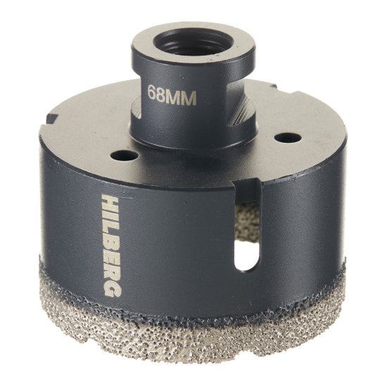 Коронка алмазная Hilberg Super Hard по керамограниту d68 мм для УШМ (HH668)