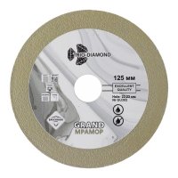 Диск алмазный по керамике Trio-Diamond Grand Мрамор 125х22,23х1,4 мм сплошной по стеклу сухой рез (GU302)