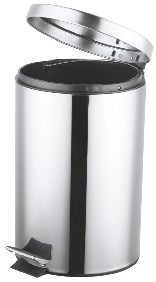 Бак для мусора в ванную комнату KONSENSA Терни 12 л сталь цвет хром