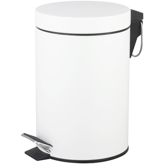 Контейнер для мусора для ванной KONSENSA Терни 3 л сталь цвет белый