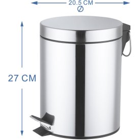 Контейнер для мусора для ванной KONSENSA Терни 5 л сталь цвет хром