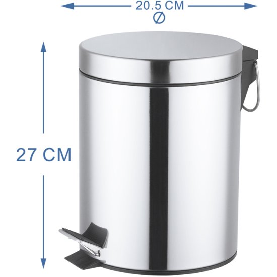 Контейнер для мусора для ванной KONSENSA Терни 5 л сталь цвет хром