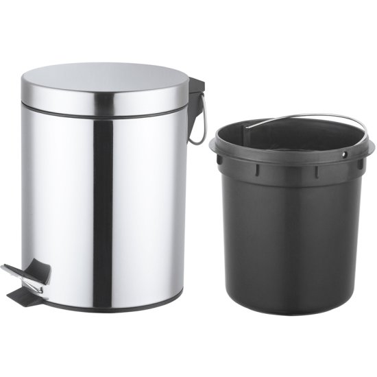 Контейнер для мусора для ванной KONSENSA Терни 5 л сталь цвет хром