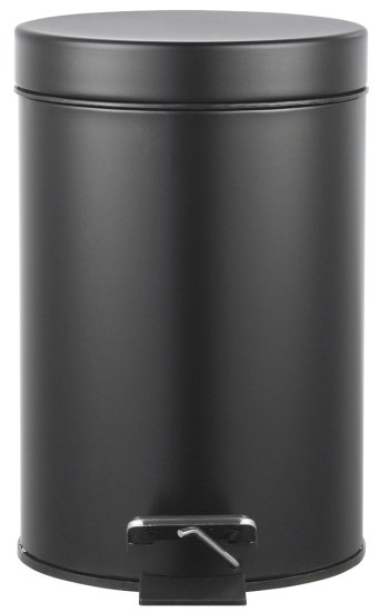 Контейнер для мусора для ванной KONSENSA Терни 3 л сталь цвет черный